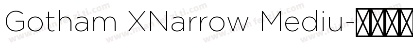 Gotham XNarrow Mediu字体转换
